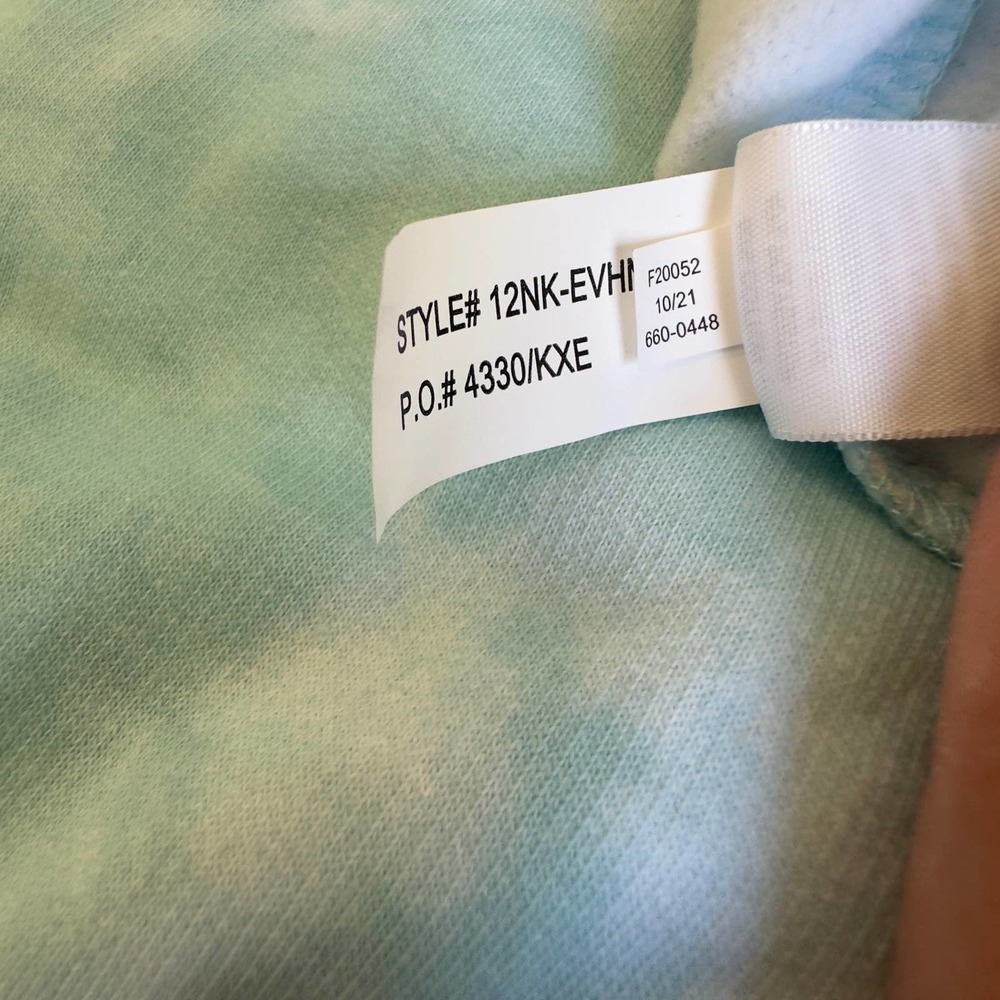 NWT Flirtitude Active Teal Tie Dye Cropped Hoodie -LARGE - Picture 9 of 10